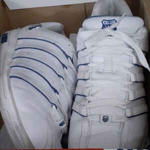 K-Swiss White Sneakers with Sleek Design and Unique Straps